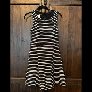 INC navy and white sleeveless dress